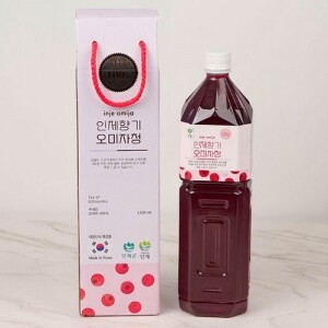 인제향기 오미자청 엑기스 원액 1.5L 선물세트 물 한방울 넣지않은 100% 오미자 발효 진액 전통방식 자연숙성